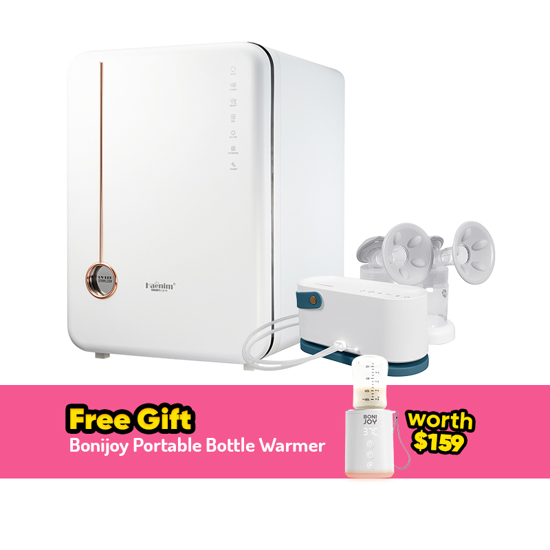 Bundle Deal: Haenim 4G+ Classic UV Steriliser + (White Peacock Green) Haenim NexusFit 7X Breast Pump + FREE GIFT